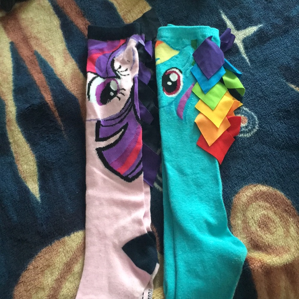 2 pairs of MLP knee high socks